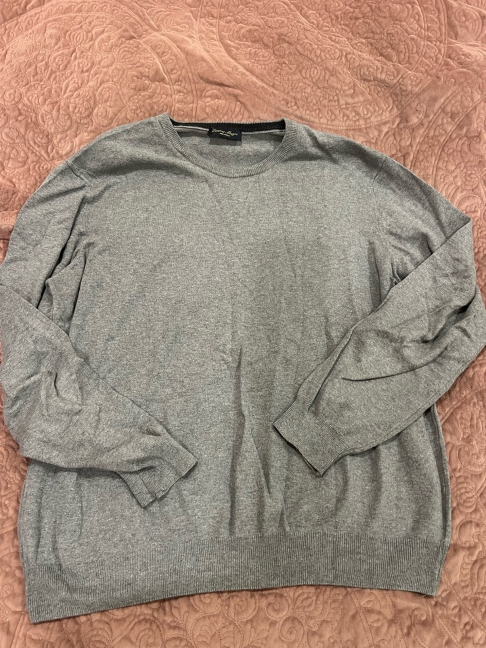 Men's Crewneck Sweater in Heather Gray - Lightweight Everyday Layer